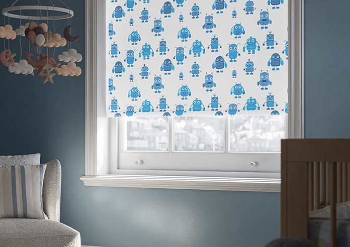 Robo Town, Bot Blue - Twist&Fit Roller Blind - Image 5